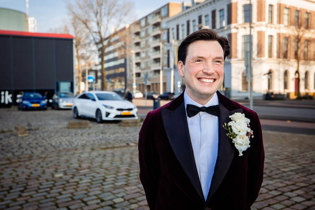 bruidegom in Rotterdam